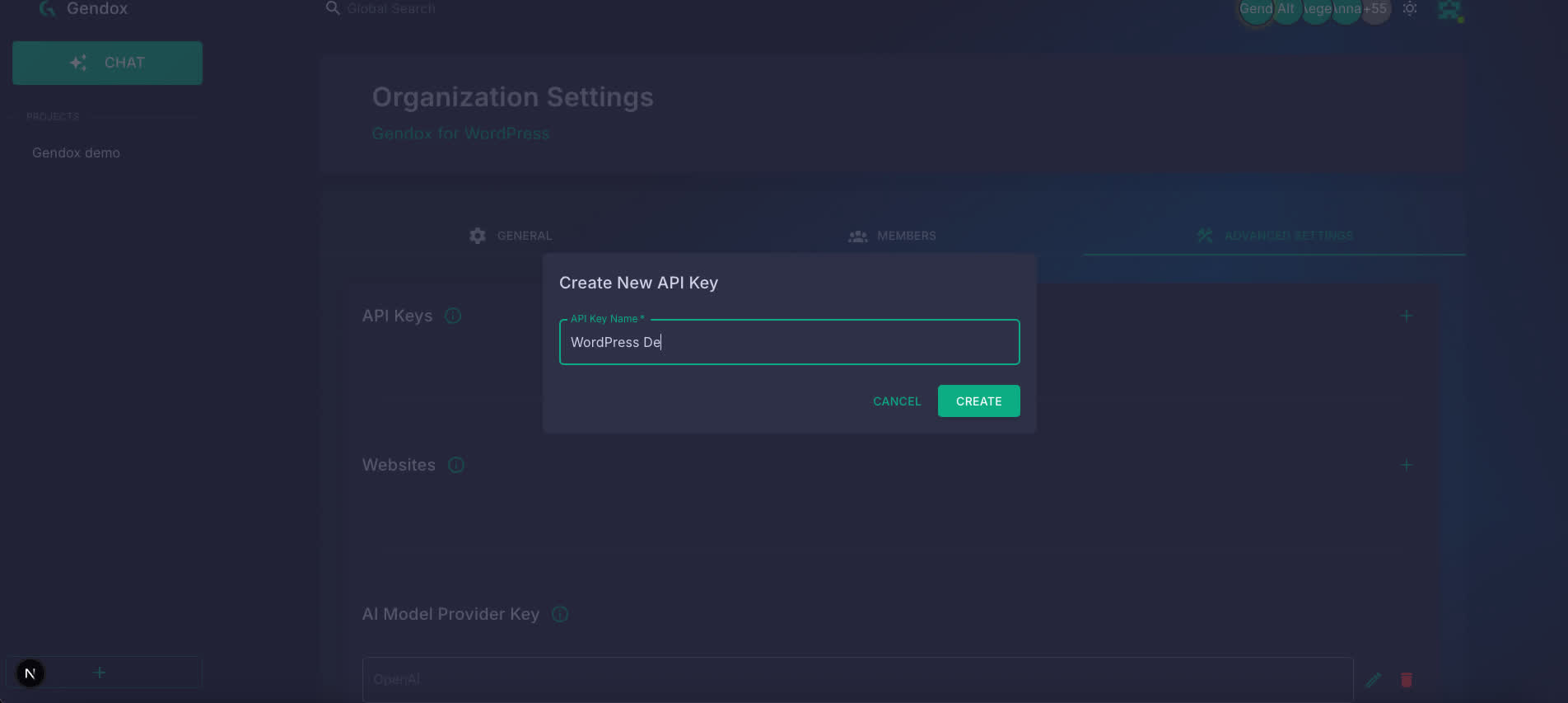 Create a Gendox API key