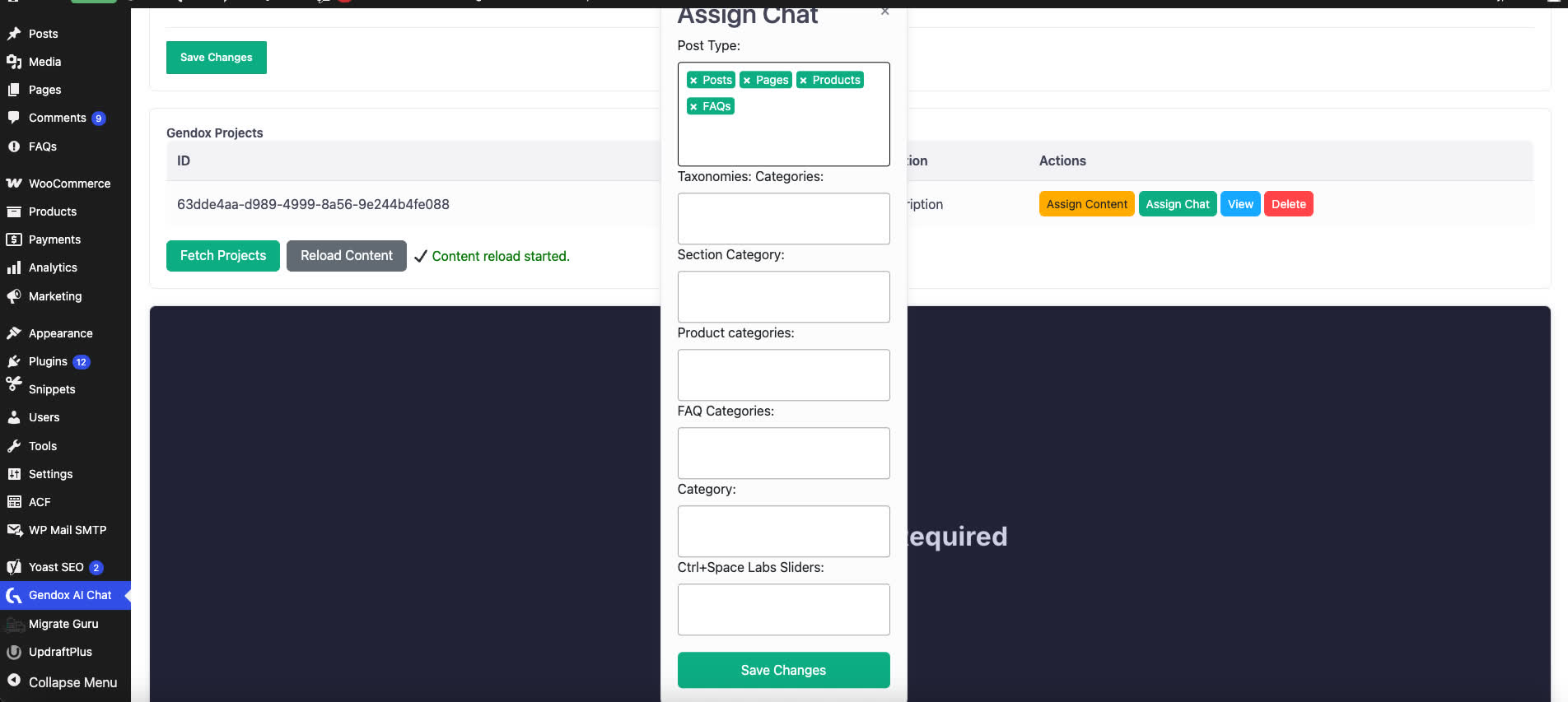 Assign Chat modal